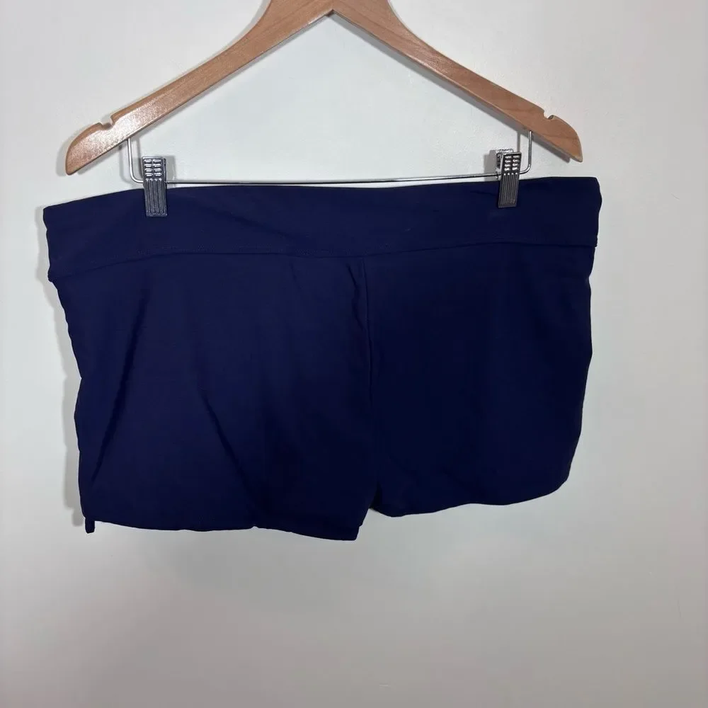 CALIA Women's Mid Rise Swim Short NEW with tags Size XXL Opulent Blue